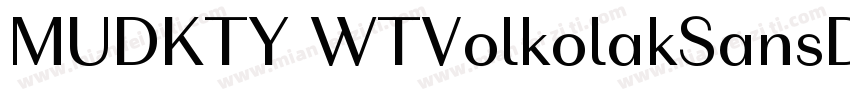 MUDKTY WTVolkolakSansDisplay Regula字体转换